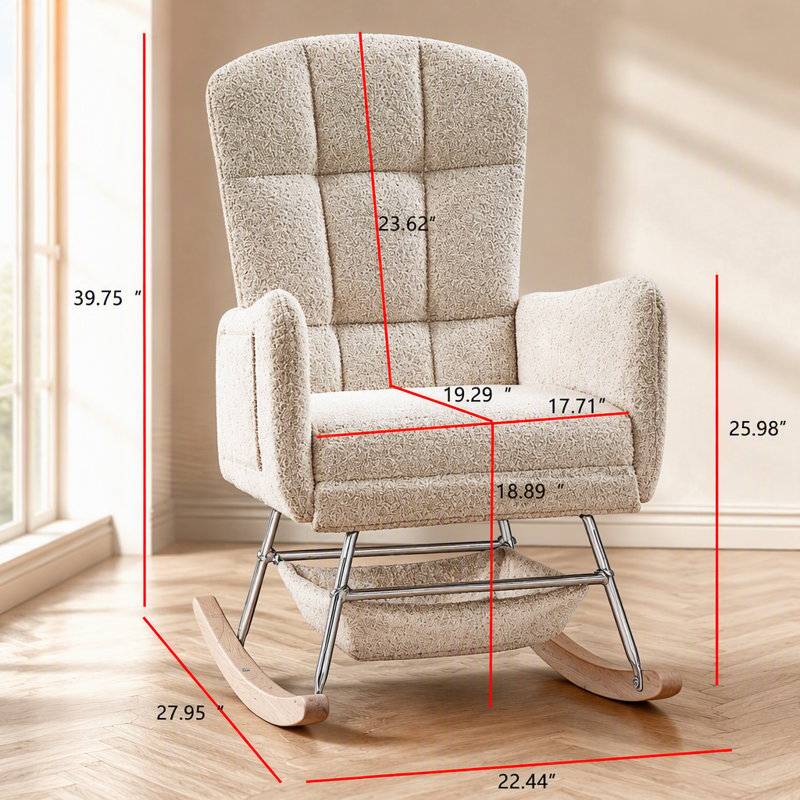 Fauteuil berçant rose en forme d'ourson, Ourson rose