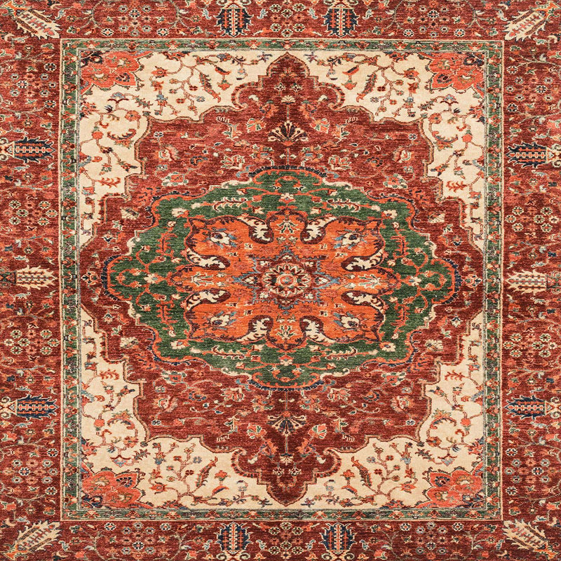 Abstract Indoor Rug, Square 7'