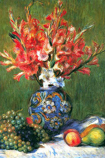 « fleurs et fruits » par pierre-août renoir, reproduction d’art