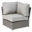 4 Outdoor Seating Collection For Patio Party, Fully Assembled, Oversized Design, Handwoven , Gray Cushions, Glass Table With 4 Seats Relaxation, Quick Setup, All-Weather Top