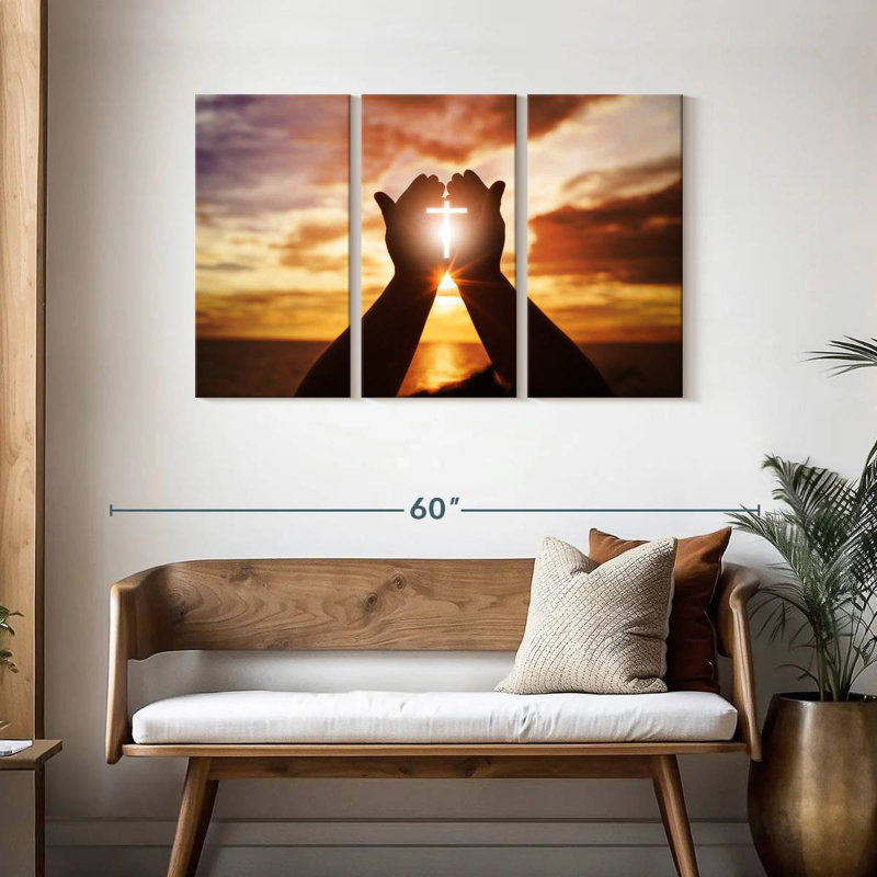 Adella Sunlight Over Cross, 28" H x 45" W