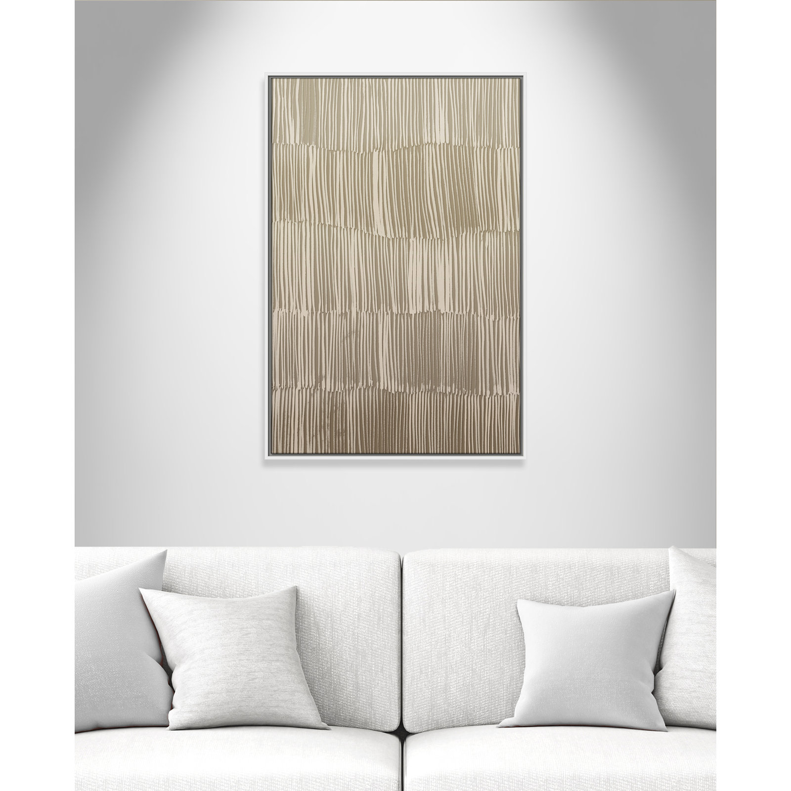 Linear Calm I Print by , 37.5" H x 25.5" W, White Floater