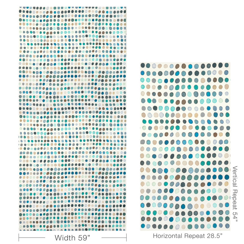 Rhapsody Twister Print Fabric, Denim/Aqua