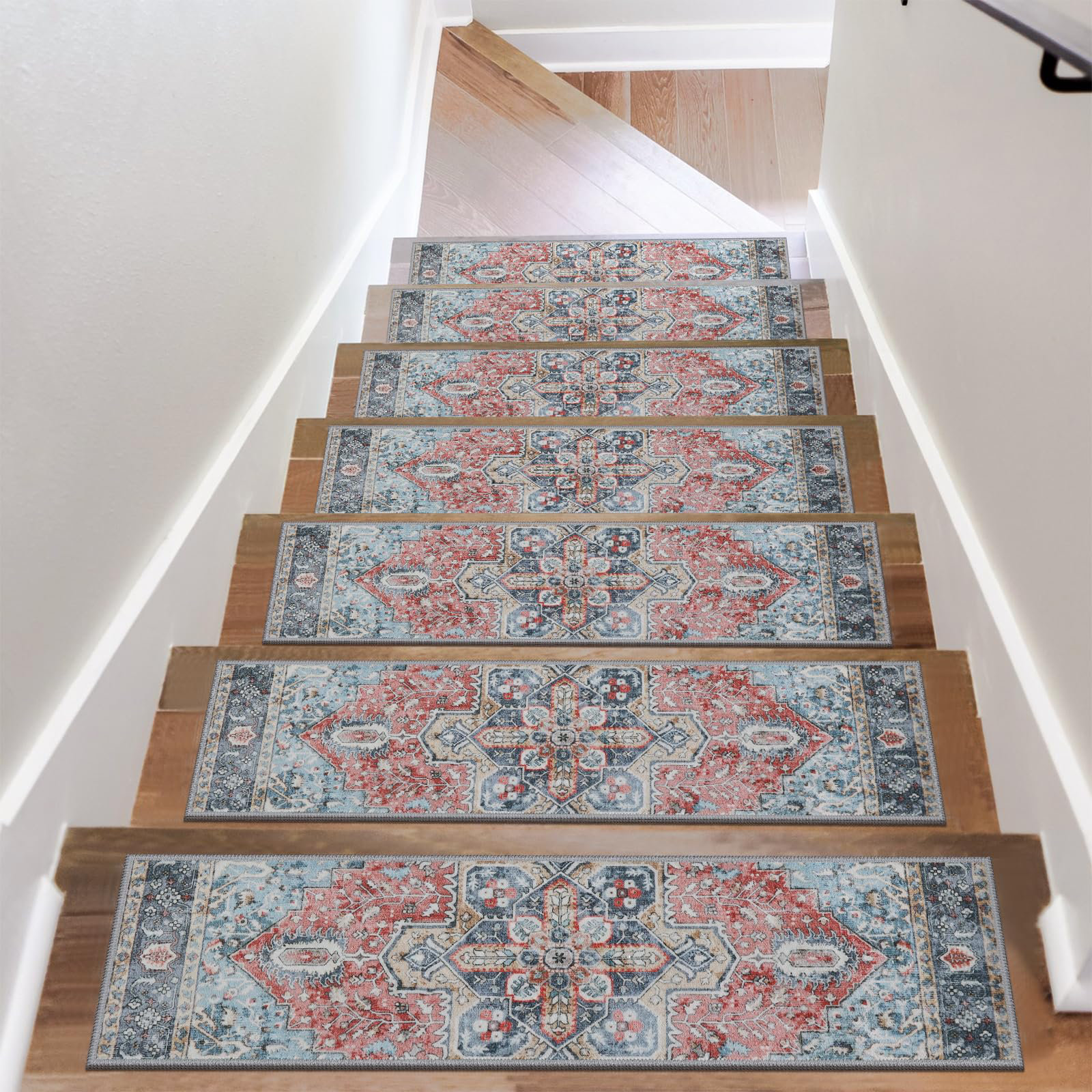 Stair Runners For Wooden Steps Non Slip RugStylesOnline Euro Cappucino 8  In. X 30 In. Indoor Carpet Stair Treads Slip Resistant Backing (Set Of 13)  EU 8X30 CAPU 13 The Home Depot Stair Carpet, image size:1600x1600