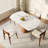 Extendable Dining Tables For 4 To 8 Rectangular To Round 31.15" To 53.15" Sintered Stone Kitchen Table-114217333