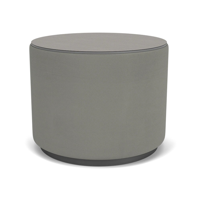 Table de réception avec plateau en stratifié Darsey, 16", Sergé sarrasin, Gris anthracite; colombe Patriot Plus