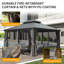 Pavillon de jardin en aluminium galvanisé en acier avec double toit