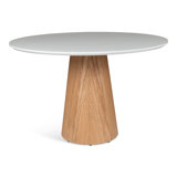 Modern Brazilian Mona Glass Top Round Dining Table
