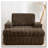 42" Oversized Upholstered  Sleeper Chair Chaise Lounge with Storage Ottoman and Armrests,Cup Holders-1046131606