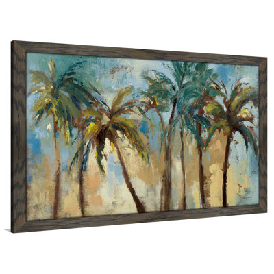 « island matinée palms », reproduction d’art sur acrylique encadrée