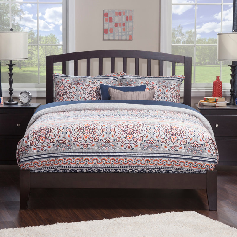  Richmond Solid Wood Foundation Bed, Espresso, Full