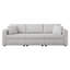Moderne 3 modulaire avec rangement - gris pour mobilier de salon 106,3 po Revêtement et structure élégants-121098648