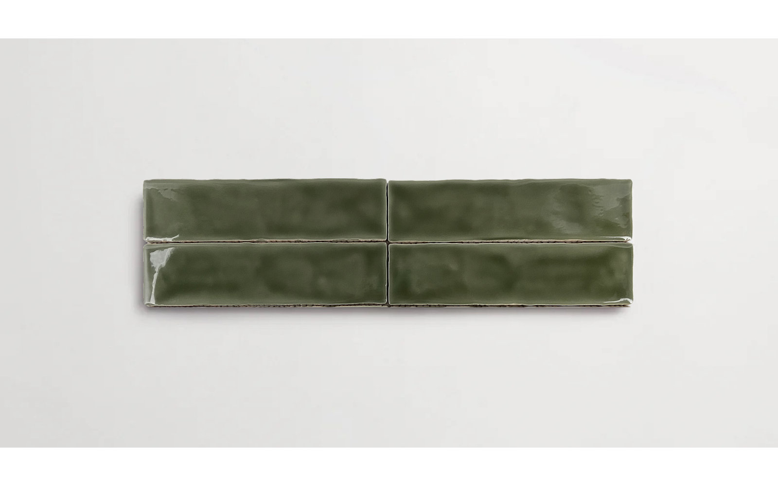 Lake Como 2" x 10" Glossy Tile, Verde Mili