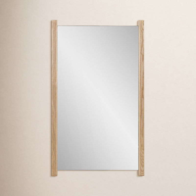 Angeles Solid Wood Rectangle Mirror, 40" x 24"