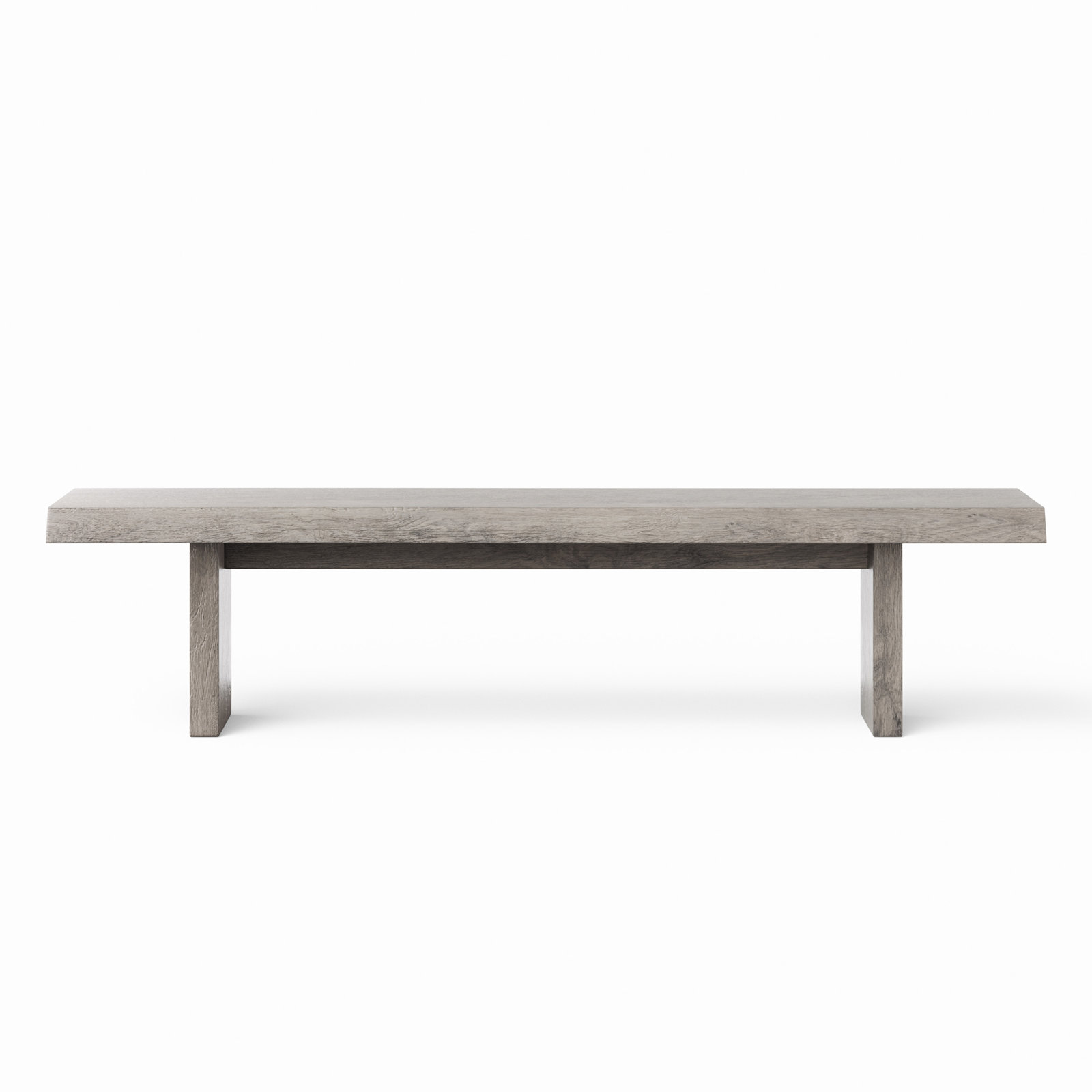 Colin Dining Bench, 18" H x 65" W x 15" D, Sandblasted Gray