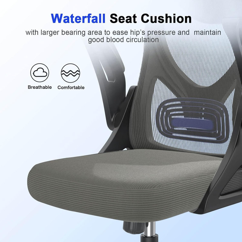Ergonomic Office Chair, Computer Chair, Mesh Chair, Grey