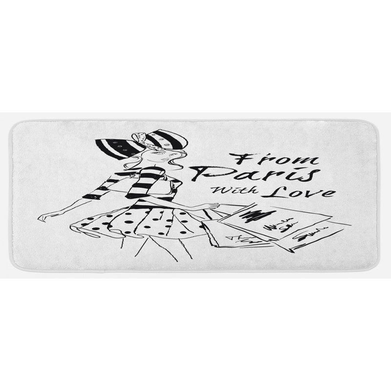 Tapis de cuisine à pois Paris Paris