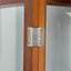 Cabinet Curio avec tablettes réglables et panneau arrière en miroir, portes en verre trempé (cerisier, 6 niveaux)-824978805