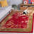 Shrinivas Hand Tufted Wool/Cotton Floral Rug in Red/Green-1184312966