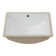 Lofeyo 18" Bathroom Vessel Undermounted Pure White Sink with Overflow, Rectangular