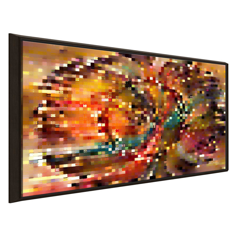 « christ lives », reproduction d’art, H 39,5 po x l 63,5 po x P 2 po, Cadre flottant espresso