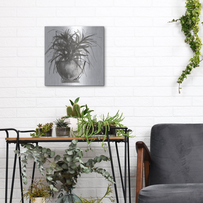 «Sunroom Sketch 1» par Chris Paschke, art mural en métal, H 12 po x l 12 po