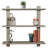 Sorbus 3-Tier Asymmetric Floating Wood Shelf, Gray-1255475142