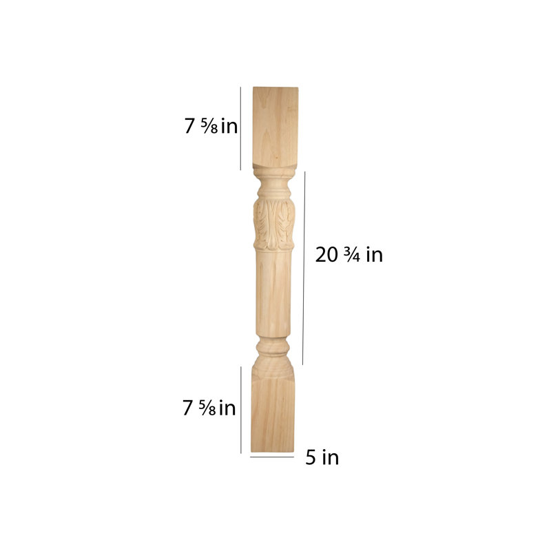 Poteau en bois d'hévéa