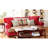 Simple Red Casual Sofa 82.6'' Upholstered Sofa