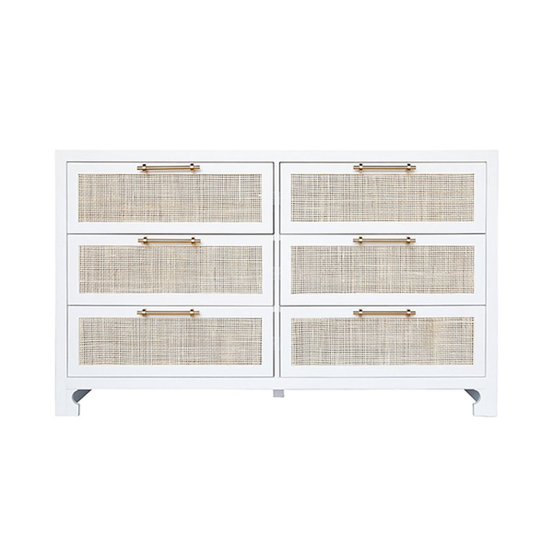Carla 6 - Drawer Dresser, Matte White