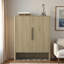 Armoire à chaussures moderne en bois avec portes et tablettes réglables pour le vestibule, le couloir et le salon | Idée de cadeau-1025301218
