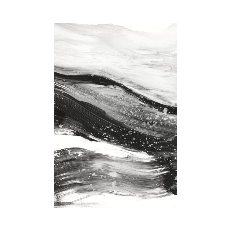 Black Waves I by Ethan Harper - Wrapped Canvas Print, 30.48 cm H x 45.72 cm W