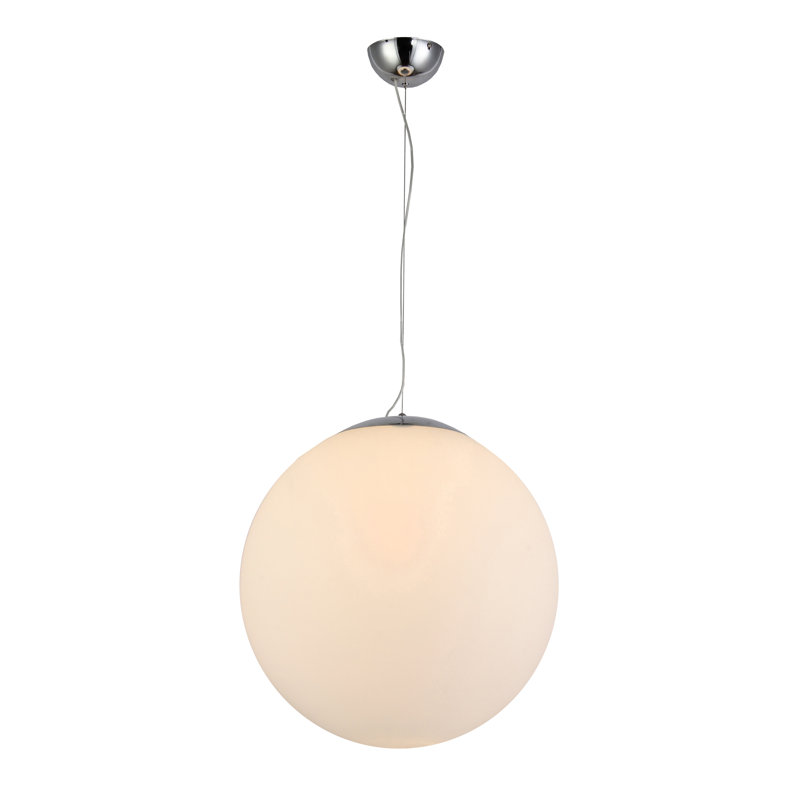 1 - Light Chrome Sphere Pendant, 50cm H x 50cm W x 50cm D
