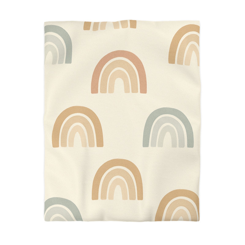 Microfiber Duvet Cover Boho Style, Design 85, Cream, Twin Duvet Cover