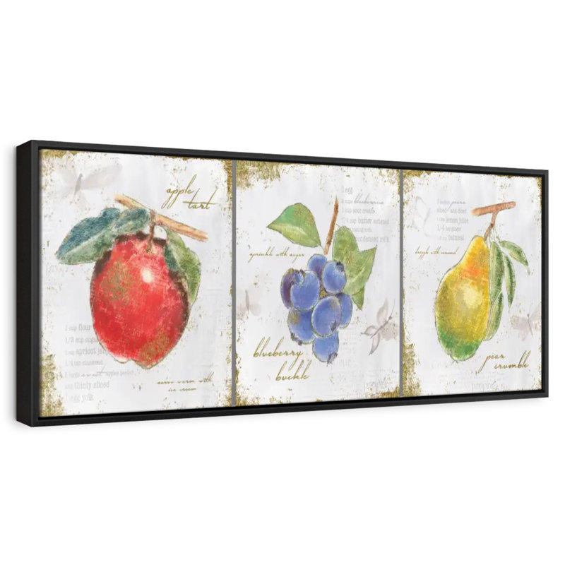 Garden Treasures I, 43" X 15", Floating Frame Black