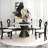 6 Seat Modern Round Sintered Stone Dining Table With Rotating Tray,modern Key-shaped Dining Chairs-1766962166
