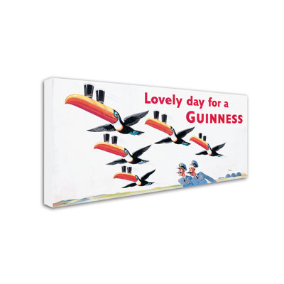 «Lovely Day For A Guinness IX» par Guinness Brewery, reproduction d'art rétro sur toile