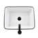 Modern White Ceramic Rectangular Basin Vessel Sink with Faucet
