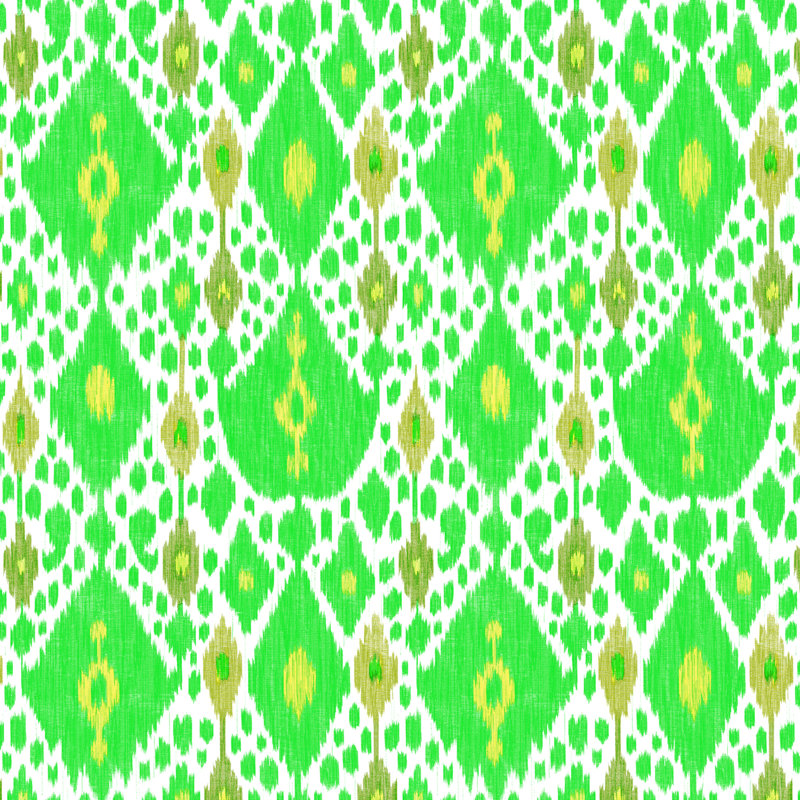 Ikat Performance Fabric, Verde