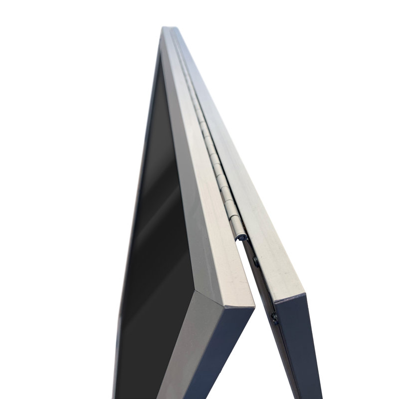 A-Frame Sidewalk Chalkboard, 3' 6" H x 2' W, Clear, Satin, Anodized Aluminum