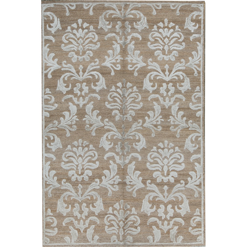 Hand-Knotted High-Quality Gray Area Rug