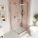 34" W X 72" H Framed Square Reversible Shower Enclosure With 1/4" Clear Tempered Glass