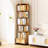 5 Tier Rotating Bookshelf, 360° Display Round Spinning Bookshelf With Wheels For Small Spaces, Ideal For Home And Office-1604230954-1604230957