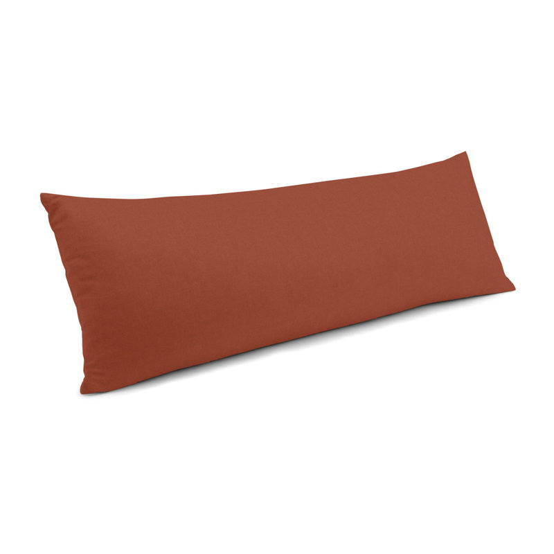 Housse de coussin rectangulaire, 12 po x 24 po, Rouge foncé / orange