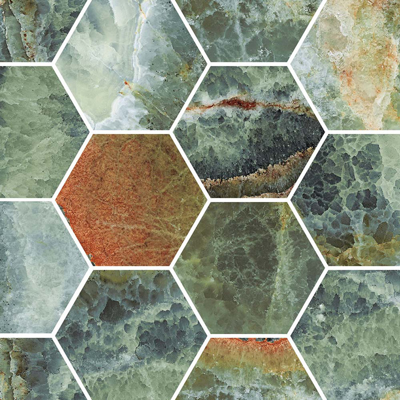 Onyx Celestia onyx mosaïque onyx poli, Vert