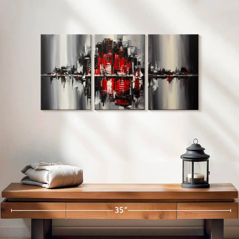  «Abstract Cityscape, H 12 po x l 26 po