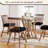 Chair Cushions For Dining Chairs 4 Pack, Memory Foam Chair Cushion With Ties And Non Slip Backing,  Tufted Chair Pads For Dining Chairs(Black)