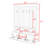Wood Hall Tree with APP-Controlled LED Strip, Hooks, Flip-Down Cabinets and Shelves-96354808