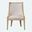 Chaise rembourrée avec garniture cloutée