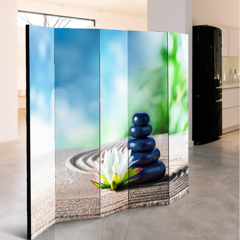 Mandy Solid Wood Folding Room Divider, 5